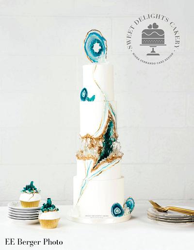 Agate Geode Wedding Cake - Cake by Sweet Delights Cakery