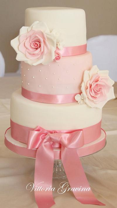 Elegant pink rose - Cake by Vittoria 