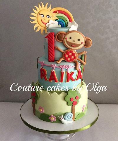 BD cake Oliver monkey - Cake by Couture cakes by Olga
