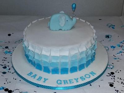 Baby elephant baby shower cake - Cake by BakeNCraft.com