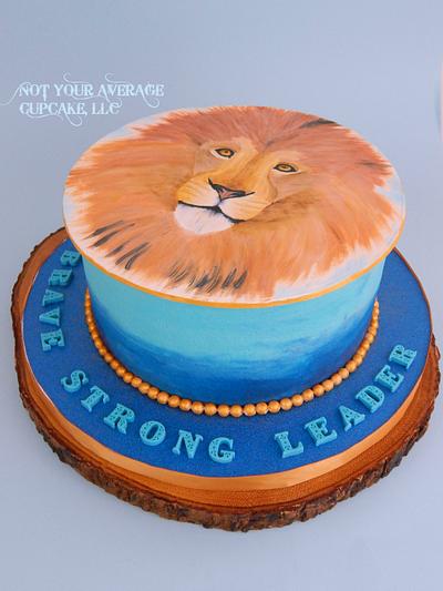 Hand-Painted LEO of the ZODIAC - Cake by Sharon A./Not Your Average Cupcake