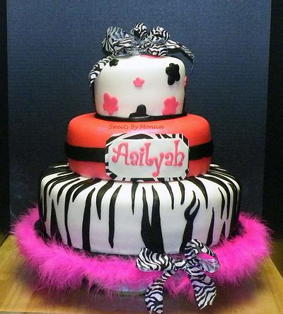 Zebra Baby Shower Cake - Cake by Sweets By Monica