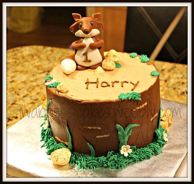 Fox in the woods smash cake - Cake by Jessica Chase Avila