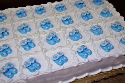 Baby Booties cake Buttercream - Cake by Nancys Fancys Cakes & Catering (Nancy Goolsby)