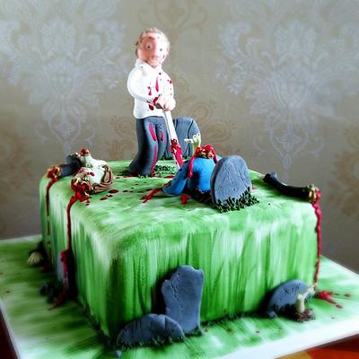 The Zombie Slayer - Cake by flossycockles