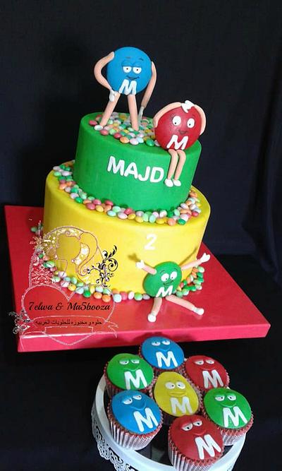 M & MS CAKE & CUPCAKES  - Cake by Zahraa Fayyad