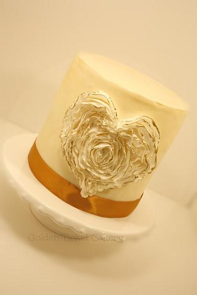 Heart ruffle cake - Cake by Sam M