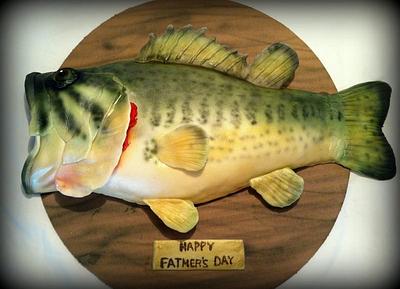 Father's Day Cake - Large Mouth Bass - Cake by Angel Rushing