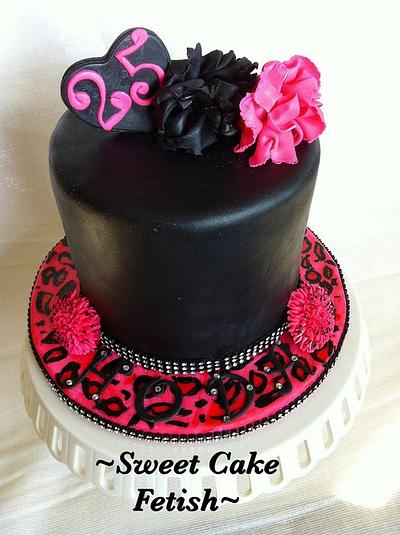 Cheetah and sugar pom poms - Cake by Heidi