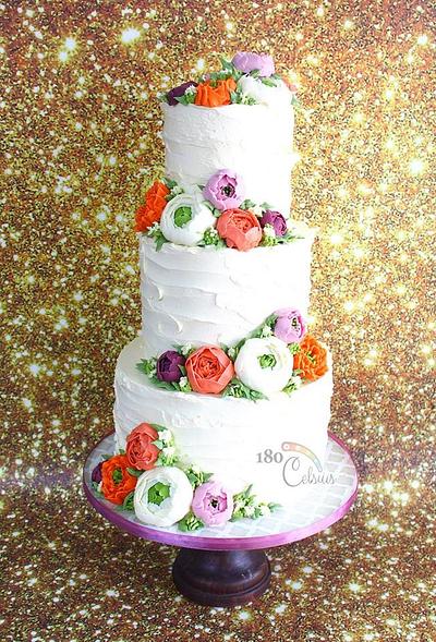 Lyodd's Buttercream Engagement Cake  - Cake by Joonie Tan