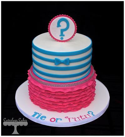 Tie or Tutu?  - Cake by Cuteology Cakes 
