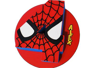 Spiderman Number 4 - Cake by Danielle Lainton