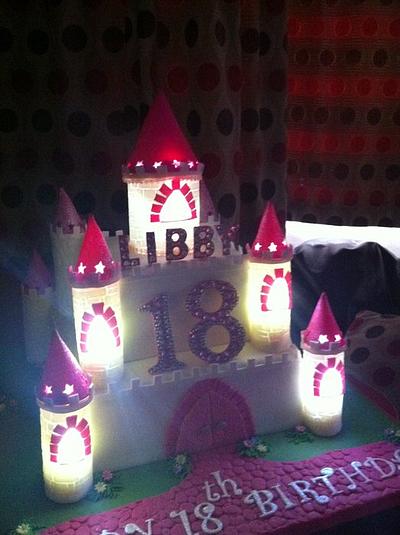 castle with lights  - Cake by Donnajanecakes 