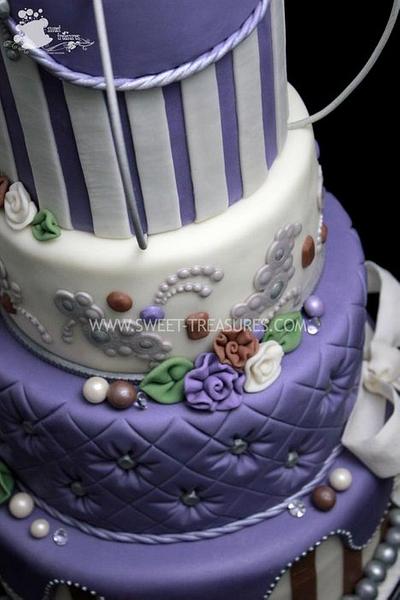 A Whimsical Wedding Cake - Cake by Sweet Treasures (Ann)