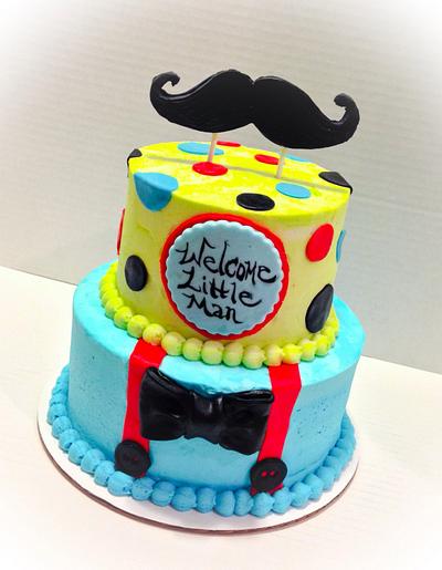 Welcome Little Man  - Cake by Cups-N-Cakes 