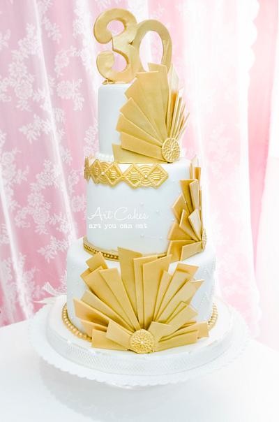 Great Gatsby B-day Cake - Cake by Art Bakin’