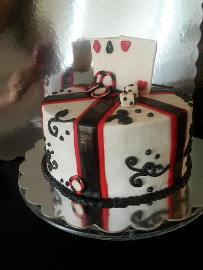 Nancy's 'Sexy at 60' Gambling inspired Cake  - Cake by Gateaux