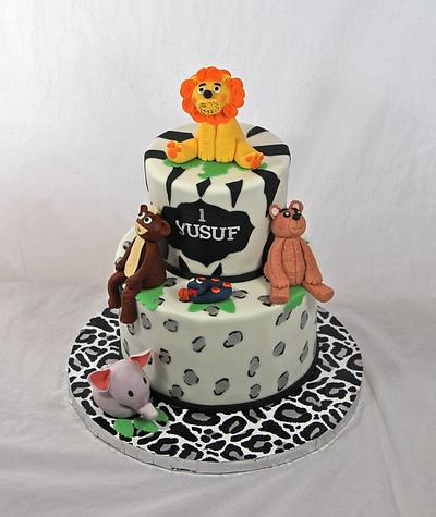 jungle theme birthday - Cake by soods