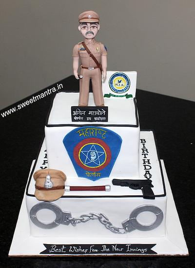 Police Officer retirement cake - Cake by Sweet Mantra Homemade Customized Cakes Pune