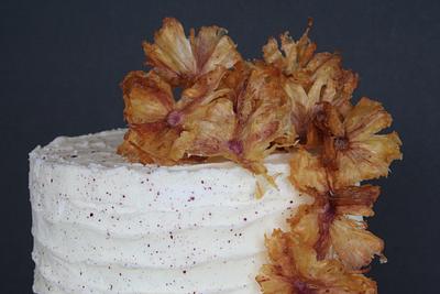 Pineapple flowers and rough buttercream - Cake by Kickshaw Cakes