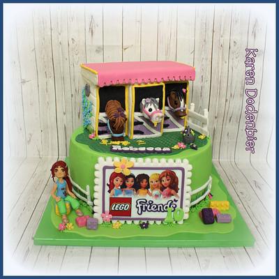 LEGO Friends with horses! - Cake by Karen Dodenbier