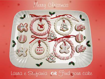Christmas cookies and garlands - Cake by Laura Ciccarese - Find Your Cake & Laura's Art Studio