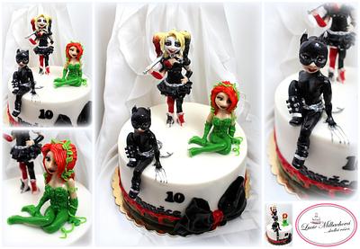Catwoman, Harlequin, Poison Ivy  - Cake by Lucie Milbachová (Czech rep.)