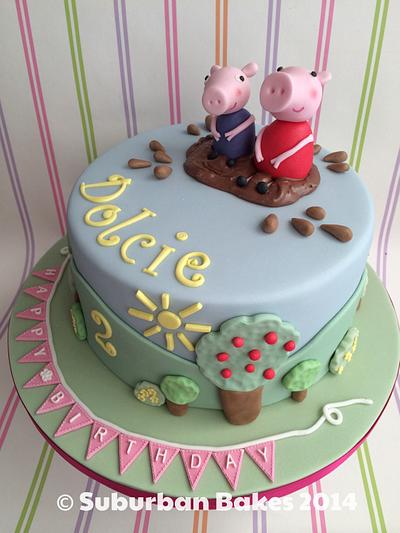 Peppa and George - Cake by Suburban Bakes