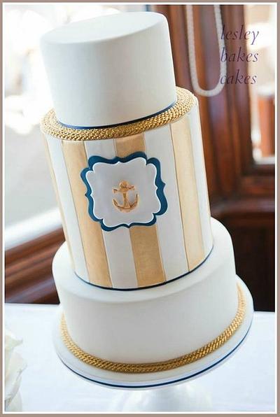 yacht club wedding - Cake by lesleybakescakes