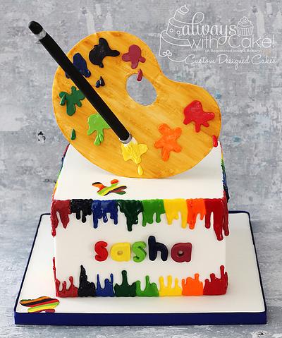 Paint Party Birthday Cake - Cake by AlwaysWithCake