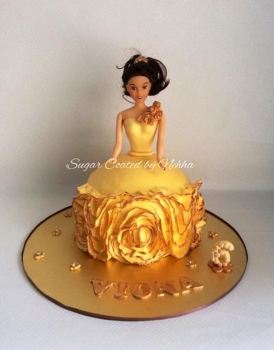 Ruffle dress cake :) - Cake by Sugar coated by Nehha