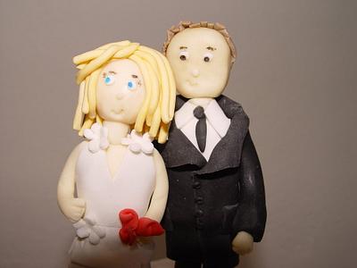 Bride and Groom Wedding Cake - Cake by Anna Paola Stroppiana