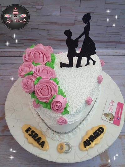 Engagement cake by hala elsaady - Cake by Jojo