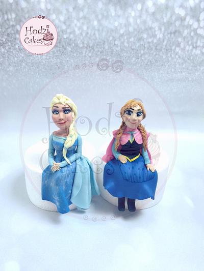 Elsa & Anna Cake Toppers👯 - Cake by Hend Taha-HODZI CAKES