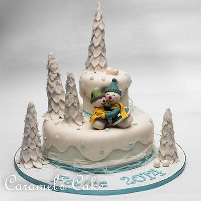 Happy New Year with the snow - Cake by Caramel's Cake di Maria Grazia Tomaselli