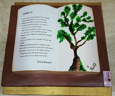 Shakespeare Sonnet Book  - Cake by Michelle's Sweet Temptation