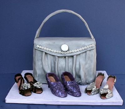 Shoes and Handbag Cake - Cake by Kingfisher Cakes and Crafts