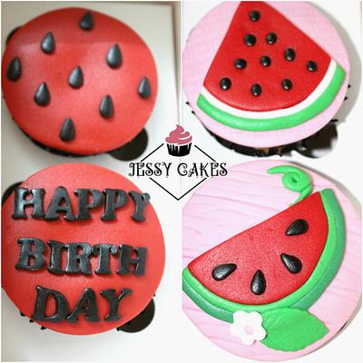 Watermelon cupcakes - Cake by Yasmin Amr
