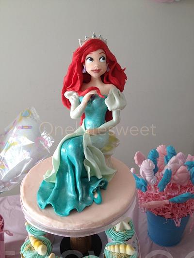 Princess Ariel Cake topper - Cake by Onebitesweet