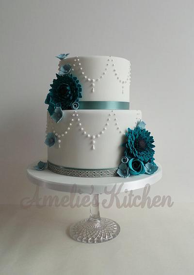 Gerbera wedding cake - Cake by Helen Ward