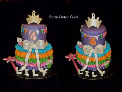 The Colorful Princess - Cake by Kosmic Custom Cakes