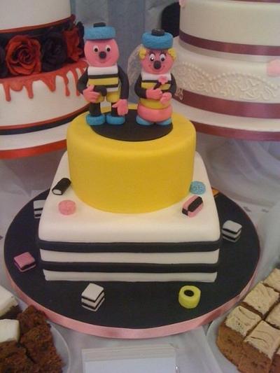 Bertie Bassett and mrs Bassett  - Cake by Amber Catering and Cakes