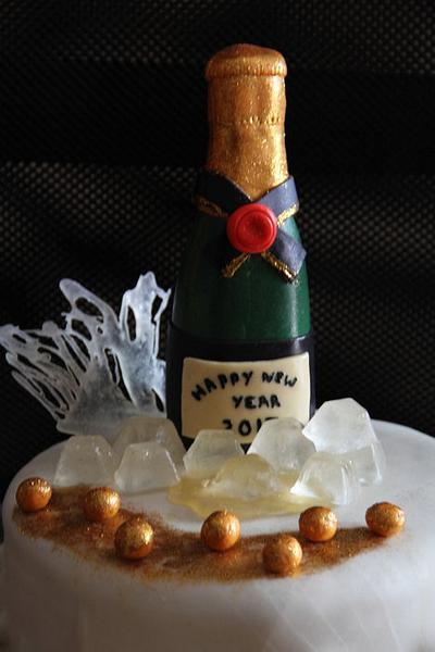 champagne bottle  - Cake by Slice of Heaven By Geethu