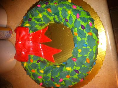 Christmas wreath - Cake by Drewbie