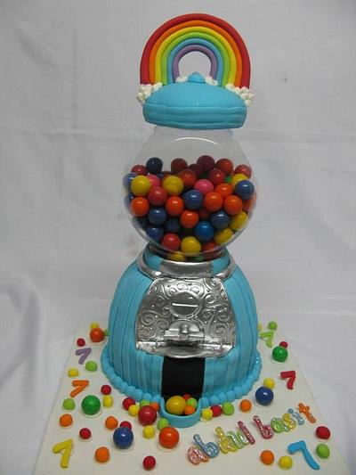 Rainbow gumball machine cake - Cake by Cakes Inspired by me