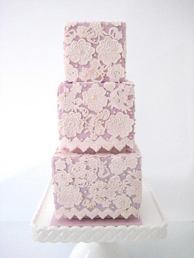Square lace cake  - Cake by WLis
