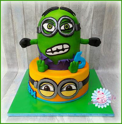 Minion Hulk - Cake by Sam & Nel's Taarten