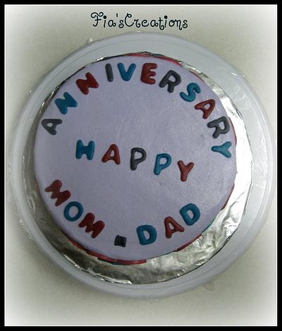 MOM & DAD Anniversary Cake - Cake by FiasCreations