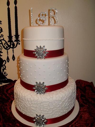 Christmas Wedding - Cake by Marie 2 U Cakes  on Facebook