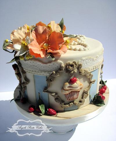 Vintage strawberries and cherries cake - Cake by Angela Penta
